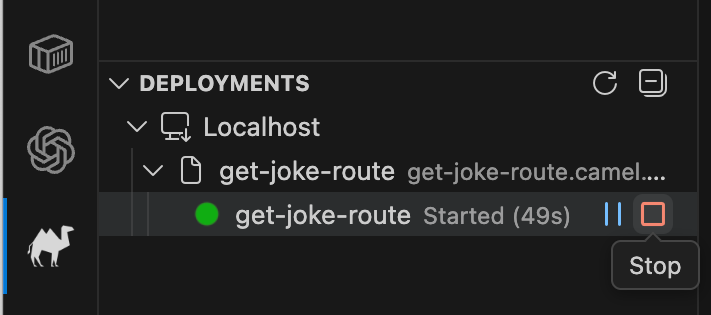 Parando integração