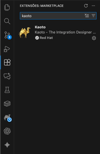 Instalação da extensão Kaoto no VSCode